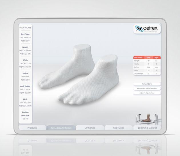 3 dimenziós lábleképzés az Aetrex talpdiagnosztikai szkennerrel