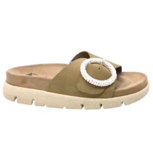 Dr. Feet Cappucino női bőr papucs
