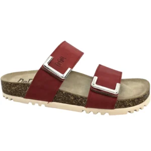 Dr. Feet Bordó női bőr papucs